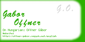 gabor offner business card